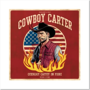 Cowboy Carter fire design Posters and Art